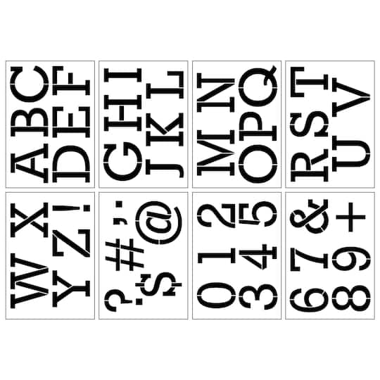 3&#x22; Classic Serif Alphabet Stencils by Craft Smart&#xAE;